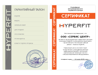 Сертификат Hyperfit